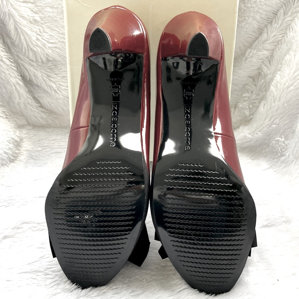 Liz Claiborne NEW IN BOX Vintage Style Sylvia Claret Heels Sz 8 - Picture 6 of 9